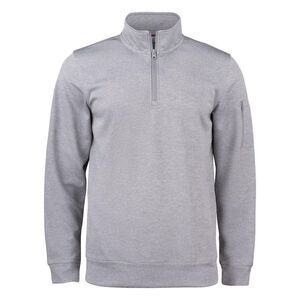 Clique Unisex Adult Basic Active Quarter Zip Sweatshirt / Grey Melange